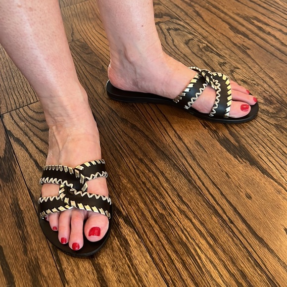 Ancient Greek Sandals Whipstitch Desmos Slide Sandal - Picture 13 of 13